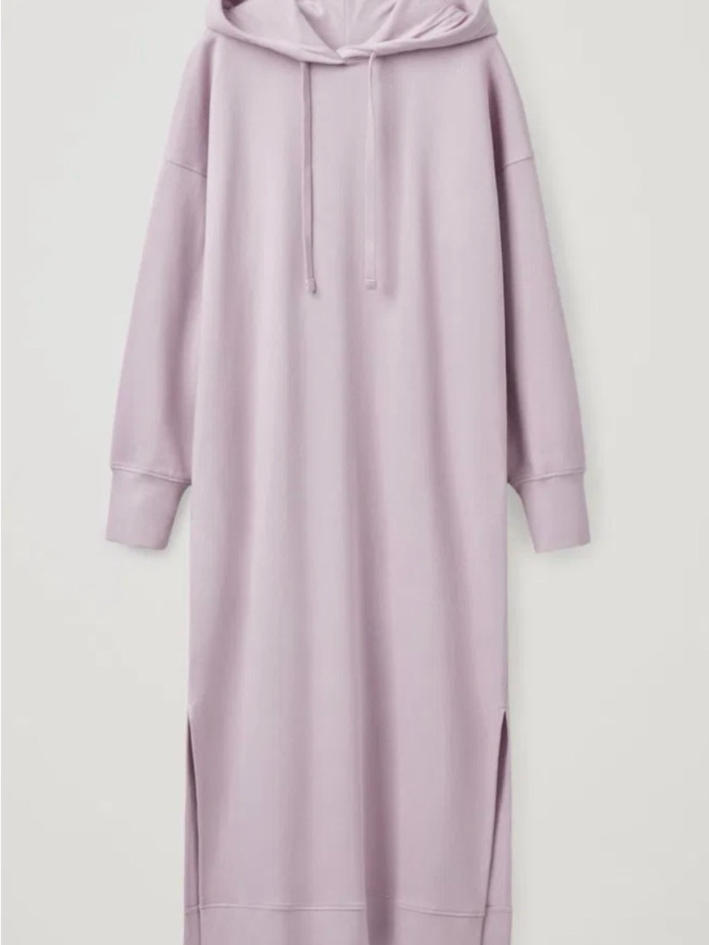 COS Oversized Sweatshirt Hoodie Dress – women’s Size L – Soft Lilac